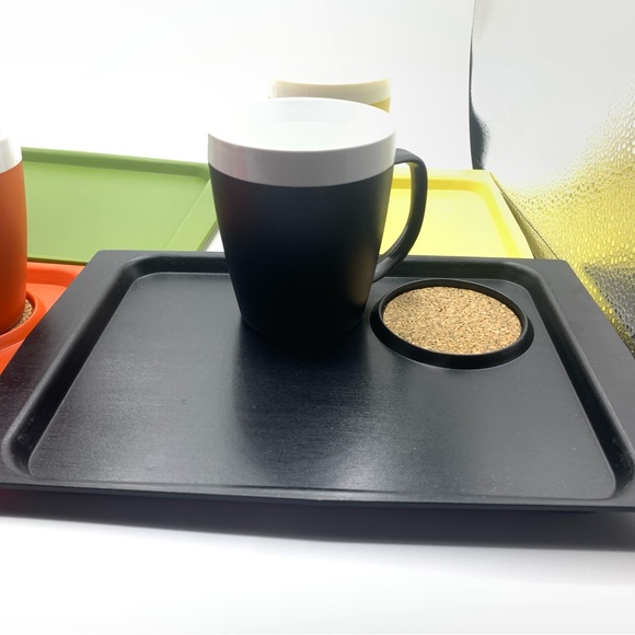 MCM Set of 4 Serving Snack Trays & Mugs ACCA Ware by David Douglas Vinta… - Picture 2 of 16